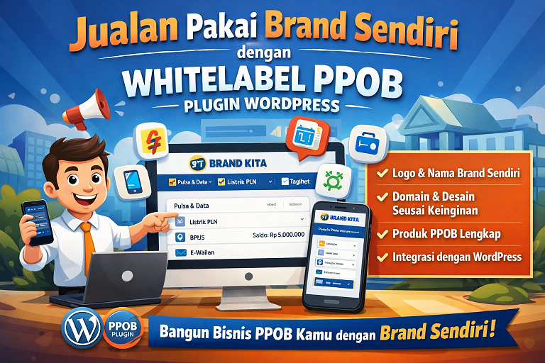 Jualan Pakai Brand Sendiri dengan Whitelabel PPOB Plugin WordPress