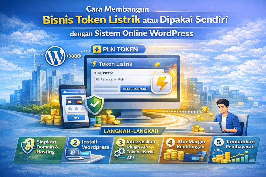 Cara Membangun Bisnis Token Listrik atau Dipakai Sendiri dengan Sistem Online WordPress