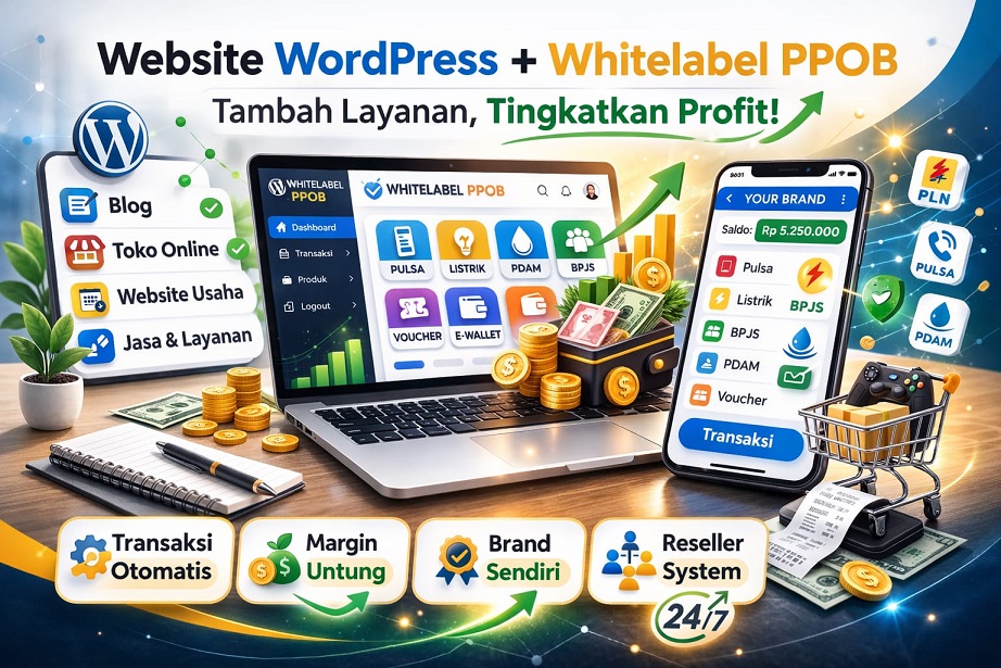 Website WordPress + Whitelabel PPOB: Menambah Layanan dan Profit dalam Satu Platform