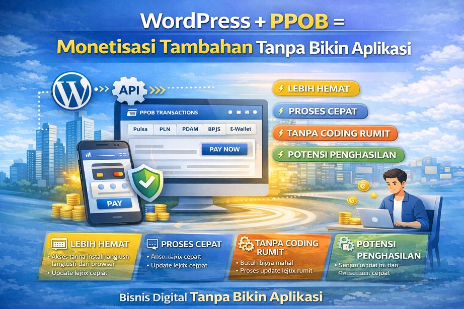 WordPress + PPOB = Monetisasi Tambahan Tanpa Bikin Aplikasi
