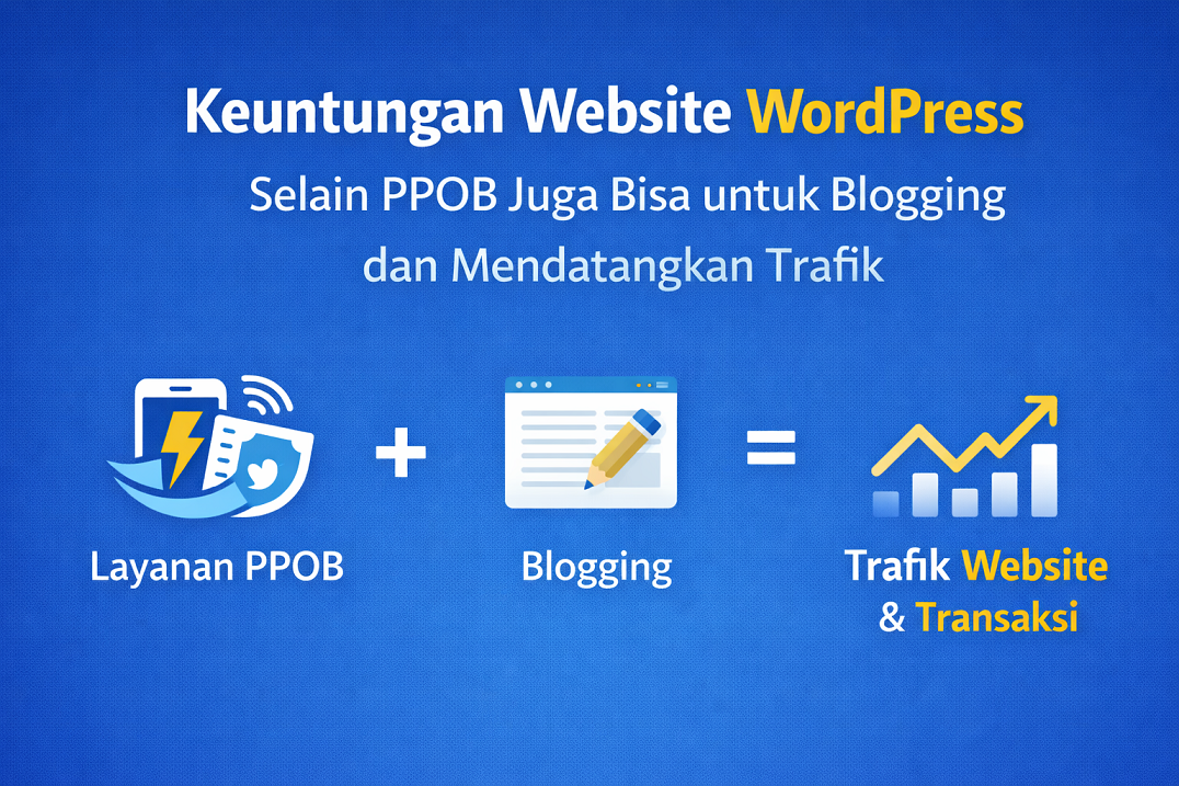 Keuntungan Website WordPress: Selain PPOB Juga Bisa untuk Blogging dan Mendatangkan Trafik