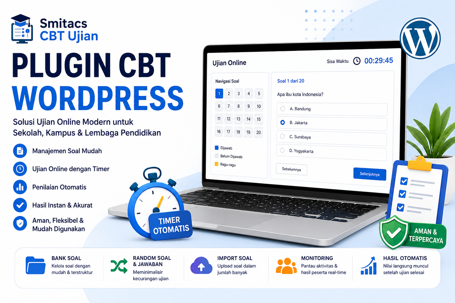 Plugin CBT WordPress Terbaik untuk Ujian Online Sekolah dan Kampus